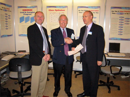 Pictured l-r, Trevor Gowan and Michael Alexander (joint MDs of Lisburn Glass), Malcolm Searle (MD of Clear Thinking)